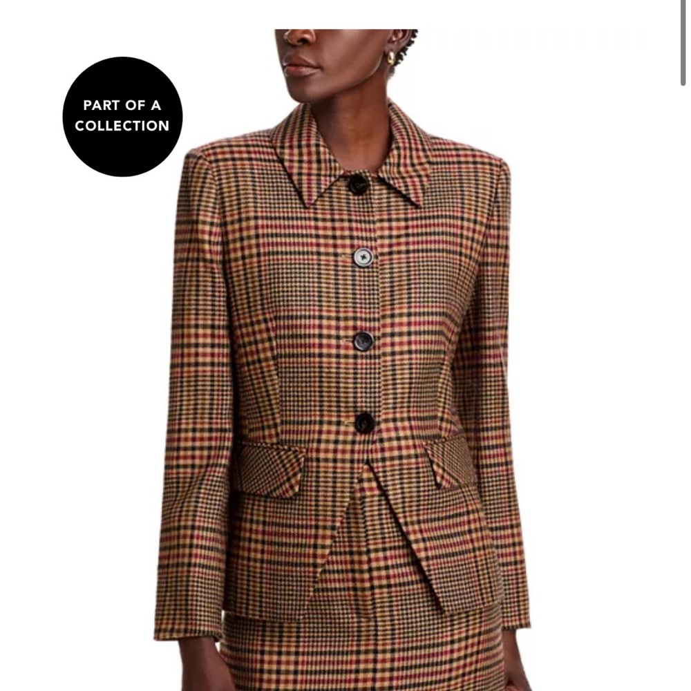 Veronica Beard Brown and Red Blazer Jacket